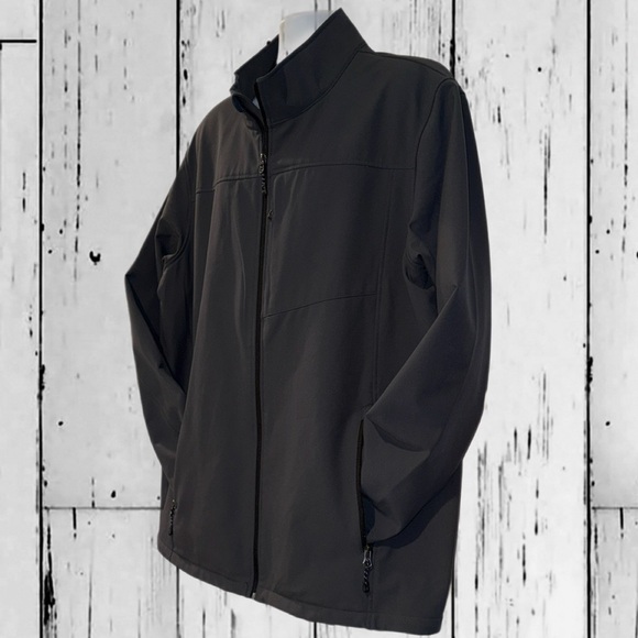 Swiss Tech XXL Men’s Gray Zip-Up Softshell Jacket Water-Resistant - Picture 11 of 11